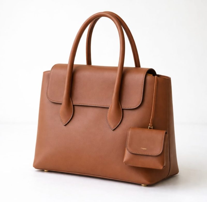 Luxury leather Structured Handbag