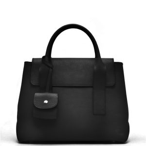 Sovereign luxury full-grain leather handbag black - Cartling J. Paris