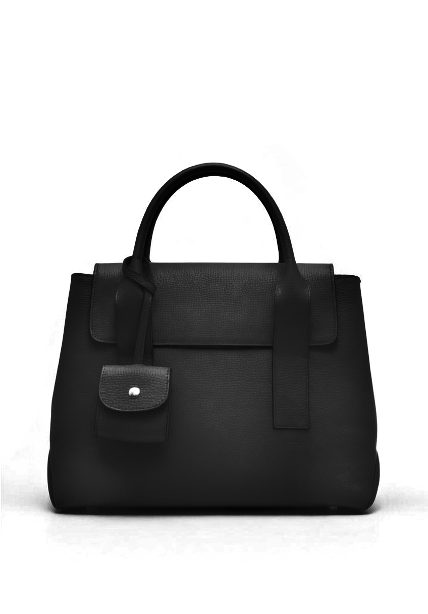 Sovereign luxury full-grain leather handbag black - Cartling J. Paris