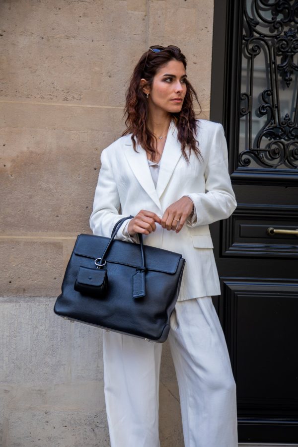 chancellor lifestyle black leather workbag
