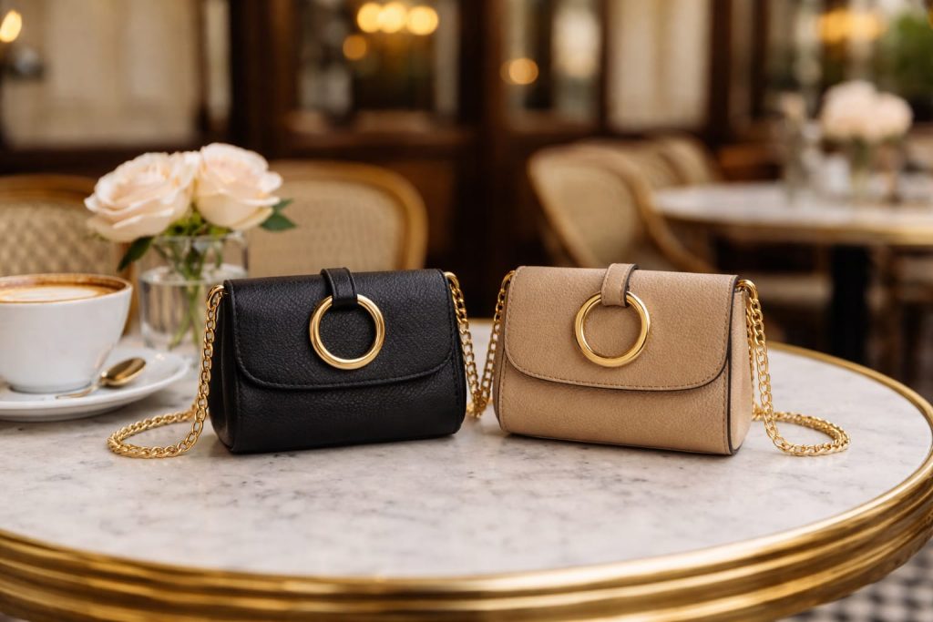 Mini sac à main Icon en cuir pleine fleur de luxe par Cartling J.