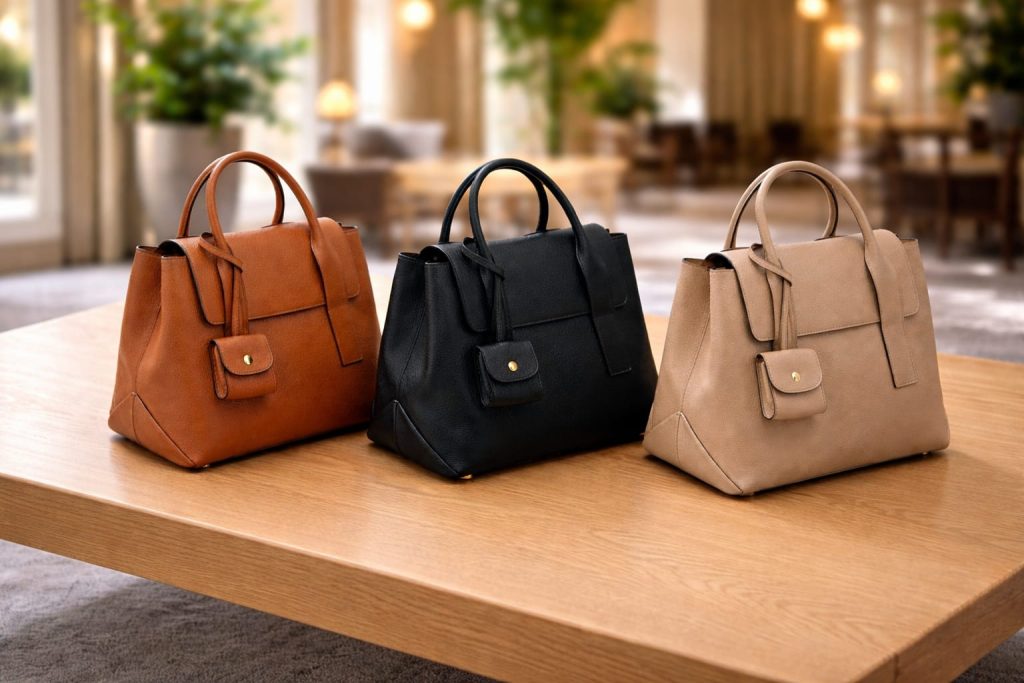 Sac à main Sovereign en cuir pleine fleur de luxe, intemporel, par Cartling J.