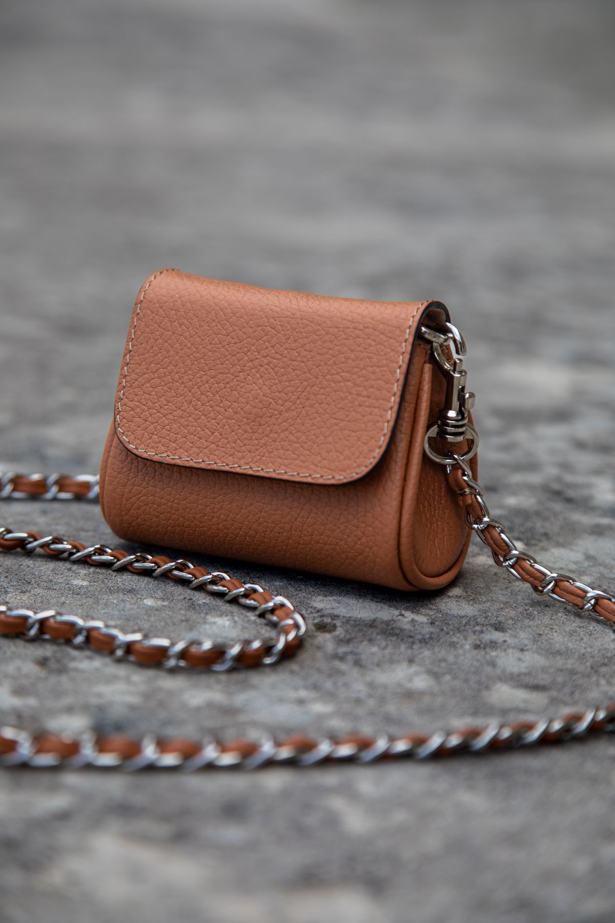 icon lifestyle fawn leather microbag